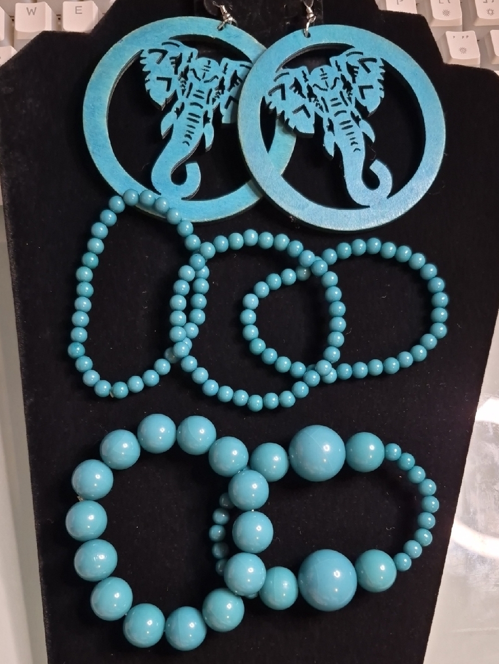 Turquoise Beaded Bracelet Set – Women's Jewelry